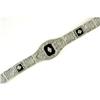 Image 1 : Antique Style FILIGREE BRACELET w BLACK ONYX DIAMOND (59287)