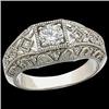 Image 1 : PLATINUM DIAMOND ENGAGEMENT RING .70 CARATS! (58418)