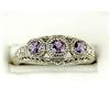 Image 1 : Antique Style FILIGREE Ring 3 AMETHYSTS (41619)