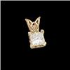 Image 1 : 14K PENDANT PRINCESS CUT DIAMOND .50 CARATS! (58086)