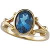 14K GOLD RING LONDON BLUE TOPAZ 2.50 CARATS! (58101)