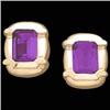 14k Yellow Gold Amethyst Earrings (58819)