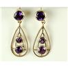 Image 1 : Yellow Gold Amethyst Earrings (59440)