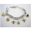 Image 1 : Antique Style FOB BRACELET 6 Fob CHARMS (60384)