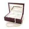 Image 1 : PEARL NECKLACE BRACELET EARRINGS w JEWELRY BOX! (61025)