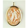 Image 1 : 14K GOLD CAMEO PIN PENDANT OF 2 DANCERS (61301)
