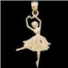 Image 1 : 14k Gold Ballerina Charm Pendant (61873)