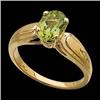 Image 1 : 14K GOLD RING PERIDOT = 1.50 CARATS! (57985)