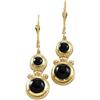 14k Yellow Gold Black Onyx Earrings (58686)