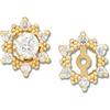 Image 1 : 14k YELLOW GOLD DIAMOND EARRING JACKETS! (60287)