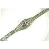 Vintage Sterling Silver Amethyst Bracelet (41627)