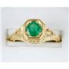 Image 1 : ANTIQUE STYLE 14K GOLD RING EMERALD .70 CARATS! (42946)