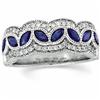 14K  Wedding Band featuring Sapphire and Diamonds (57749)