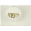 Image 2 : ANTIQUE 14K GOLD RING 3 AQUAMARINES = 2.71 CARATS! (57798)