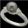 Image 1 : Platinum Pearl Ring (58061)