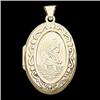 Image 1 : 14K GOLD LOCKET  ST. CHRISTOPHER PRAY FOR US (58462)