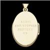 Image 2 : 14K GOLD LOCKET  ST. CHRISTOPHER PRAY FOR US (58462)