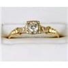 Antique 14k Yellow Gold Diamond Engagement Ring = .15 Carats. (59949)