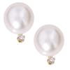 Image 1 : 14K Gold Earrings CULTURED PEARL w DIAMOND (60983)