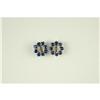 Image 2 : 14K EARRING JACKETS CEYLON SAPPHIRES DONUTS (61286)