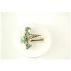 Image 2 : ANTIQUE Style Ring TURQUOISES w PEARLS VICTORIAN (61380)