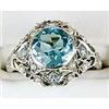 Image 1 : ANTIQUE Style BLUE TOPAZ Ring (61463)
