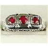 Image 1 : ANTIQUE STYLE RING RUBYS FILIGREE (61475)