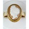 Image 1 : ANTIQUE 14K GOLD CAMEO RING HERA CIRCA 1870 (61606)