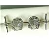 STERLING SILVER CUFFLINKS HORSESHOE w HORSES HEAD (62138)