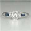 ANTIQUE ENGAGEMENT RING CUSHION CUT DIAMOND .63 VVS/H PLATINUM (62162)