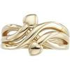 Image 1 : 14K SOLID GOLD RING 2 HEARTS (62186)