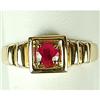Image 1 : ANTIQUE VICTORIAN STYLE GOLD RING RUBY (62251)