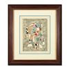 Image 1 : Neal Doty (1941-2016), "Star Child" Framed Unique Variation Mixed Media Linocut,