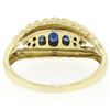 Image 4 : 14kt Yellow Gold 1.46 ctw Oval Sapphire and Diamond Twisted Wire Band Ring