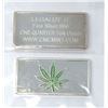 Image 2 : 2 Silver Colourized Marijuana Legalize It Bars