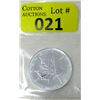 Image 1 : 1 Oz .9999 Fine Silver 2006 Canada Maple Leaf Coin