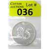 Image 1 : 1 Oz. .9999 Fine Silver 25 Year Anniversary Coin