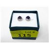 Image 2 : New Amethyst & Diamond Sterling Silver Earrings