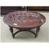 Image 1 : 2D Carved Wood Coffee Table - No glass
