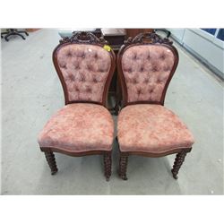 Pair of Victorian Parlour Chairs - Circa 1890