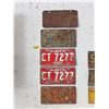 Image 1 : 5 Vintage Canadian License Plates