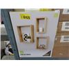 Image 1 : 4 New Nesting Wall Shelf Sets - Pale Wood Finish