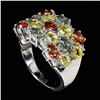 Image 2 : Natural Multi Color  Sapphire Ring