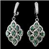 Image 1 : Natural Rich Green Emerald 44.89 Ct Earrings