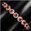 Image 1 : Natural Round Cut 5 mm Top Pink Tourmaline Bracelet