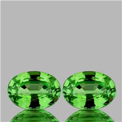 Natural Vivid Green Tsavorite Garnet Pair{VVS}