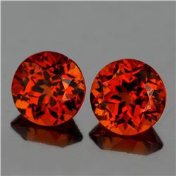 Natural  Mandarin Orange Spessartite Garnet Pair - FL