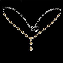 Natural Yellow Citrine 122.50 Carats Necklace