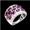 Image 2 : Natural Unheated Oval Rhodolite Garnet Ring