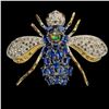 Image 1 : Natural Opal Rhodolite Sapphire Bee Brooch